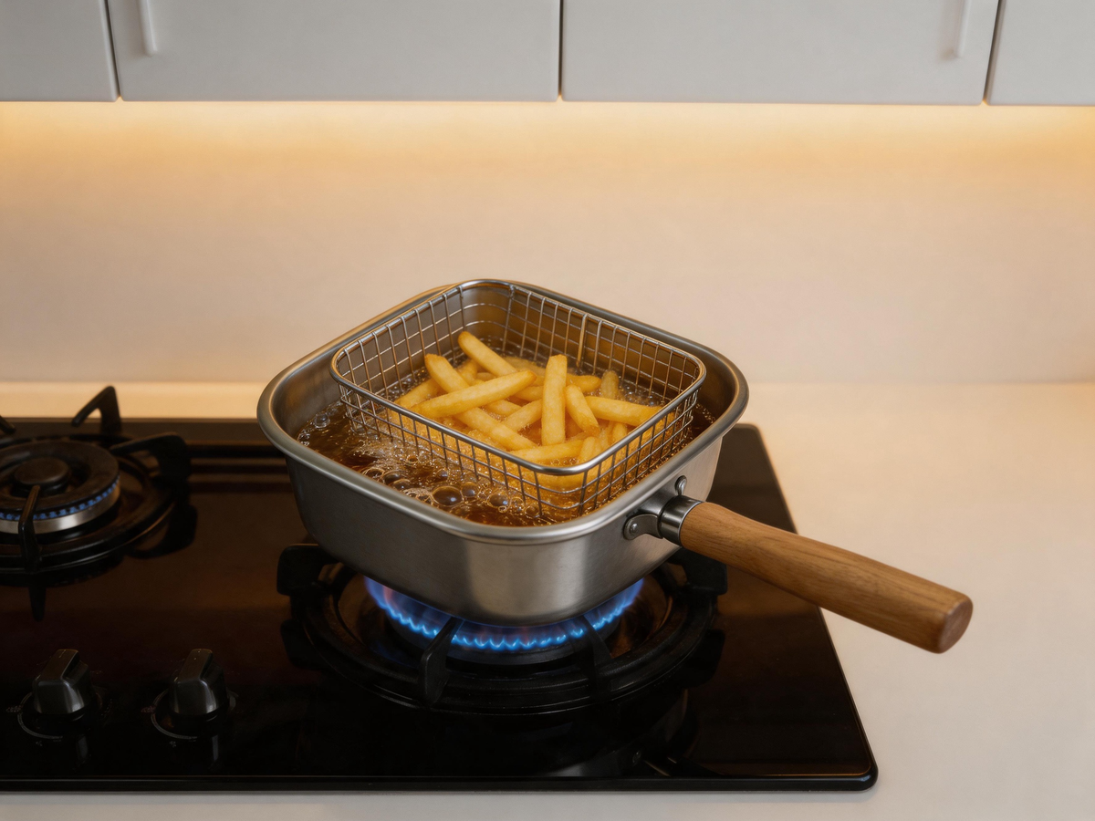 🍳 Deep-Fryer | Stainless Steel Home Kitchen | Foodie Crispy Finish