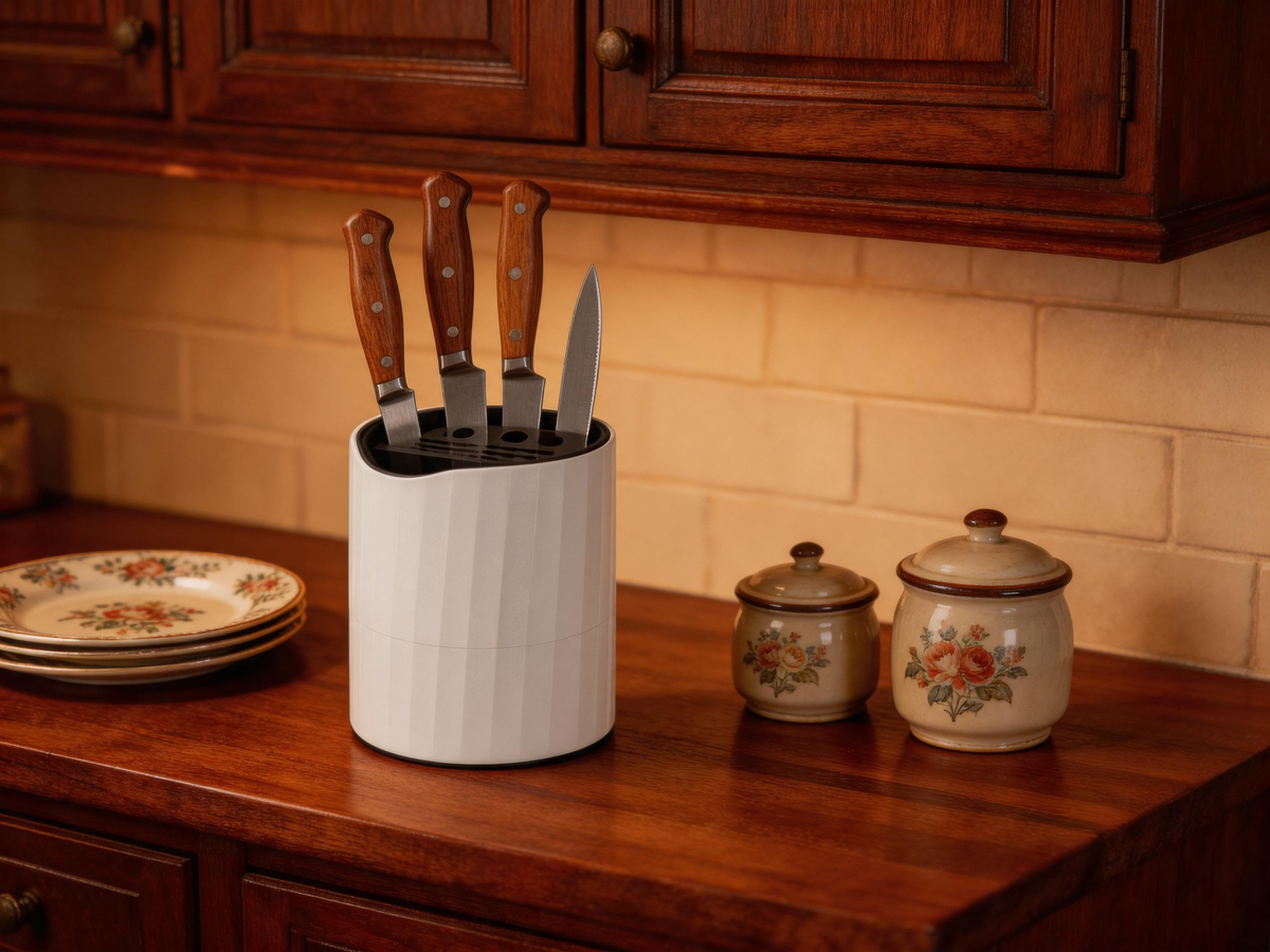🔪 Knife Organizer | Stainless-Steel Kitchen | Chef Gift | 360° Rotation