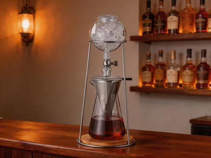 🧊 Cold-Brew Maker | Glass Steel Countertop | Coffee-Lover Tower Drip