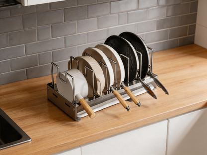 🍳 Cookware Organizer | Stainless Steel Kitchen | Home-Cook Expandable Storage