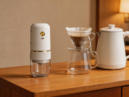 ☕ Coffee Grinder | Plastic Travel | Coffee Lover | Sleek Compact
