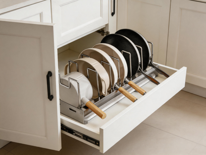 🍳 Cookware Organizer | Stainless Steel Kitchen | Home-Cook Expandable Storage
