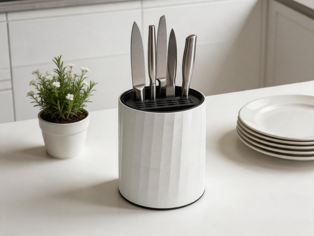 🔪 Knife Organizer | Stainless-Steel Kitchen | Chef Gift | 360° Rotation