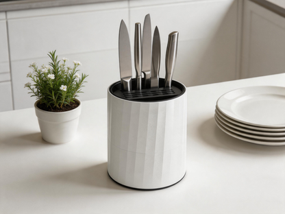 🔪 Knife Organizer | Stainless-Steel Kitchen | Chef Gift | 360° Rotation