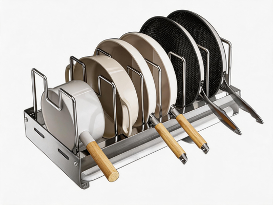 🍳 Cookware Organizer | Stainless Steel Kitchen | Home-Cook Expandable Storage