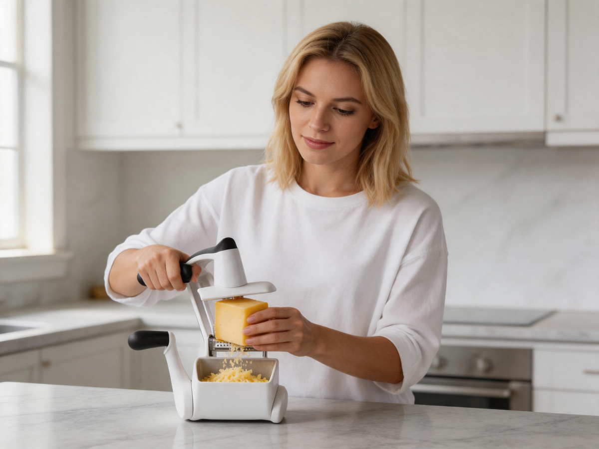 🧀 Rotary Grater | Stainless Steel Kitchen | Foodie Interchangeable Drums