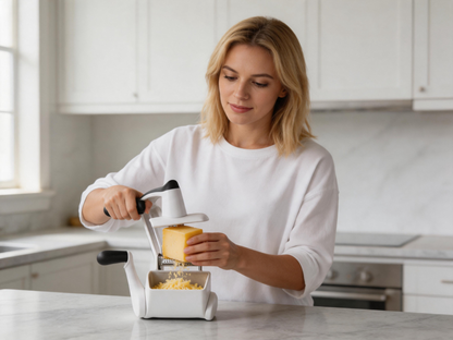 🧀 Rotary Grater | Stainless Steel Kitchen | Foodie Interchangeable Drums