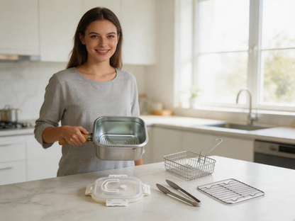 🍳 Deep-Fryer | Stainless Steel Home Kitchen | Foodie Crispy Finish