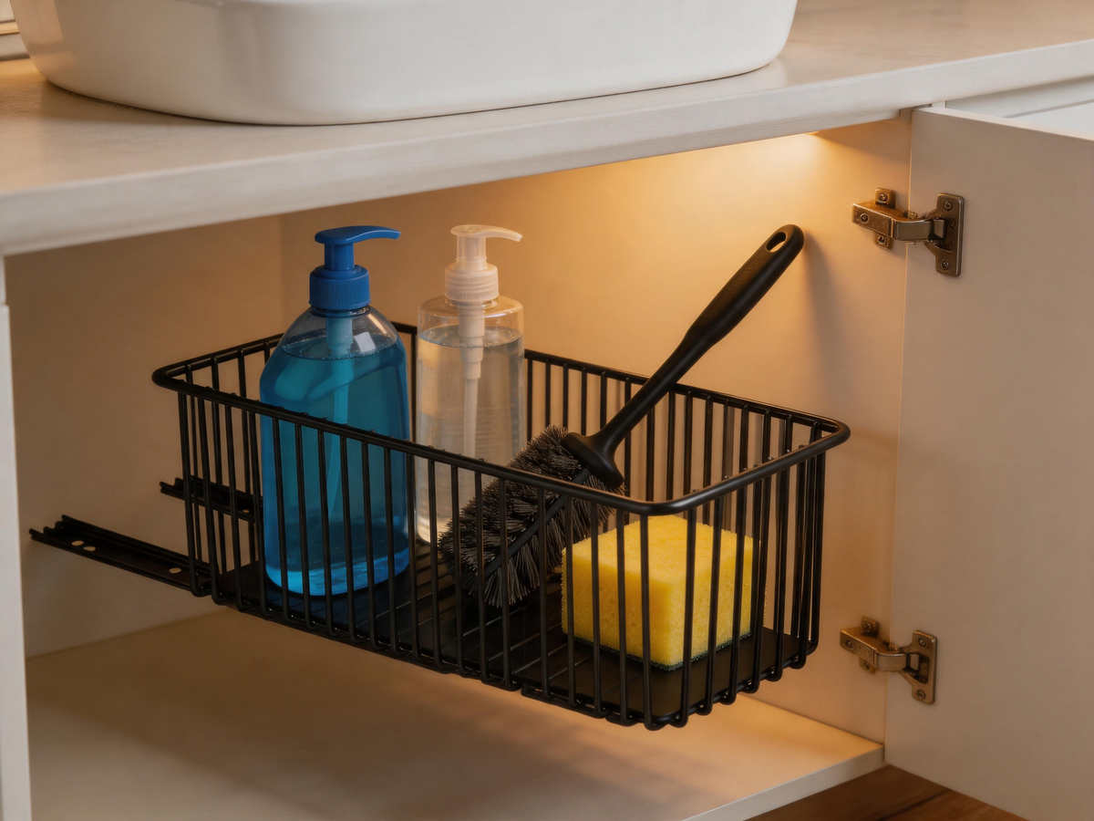 🧺 Storage Organizer | Steel Under-Sink Kitchen | Homeowner Sleek Pullout