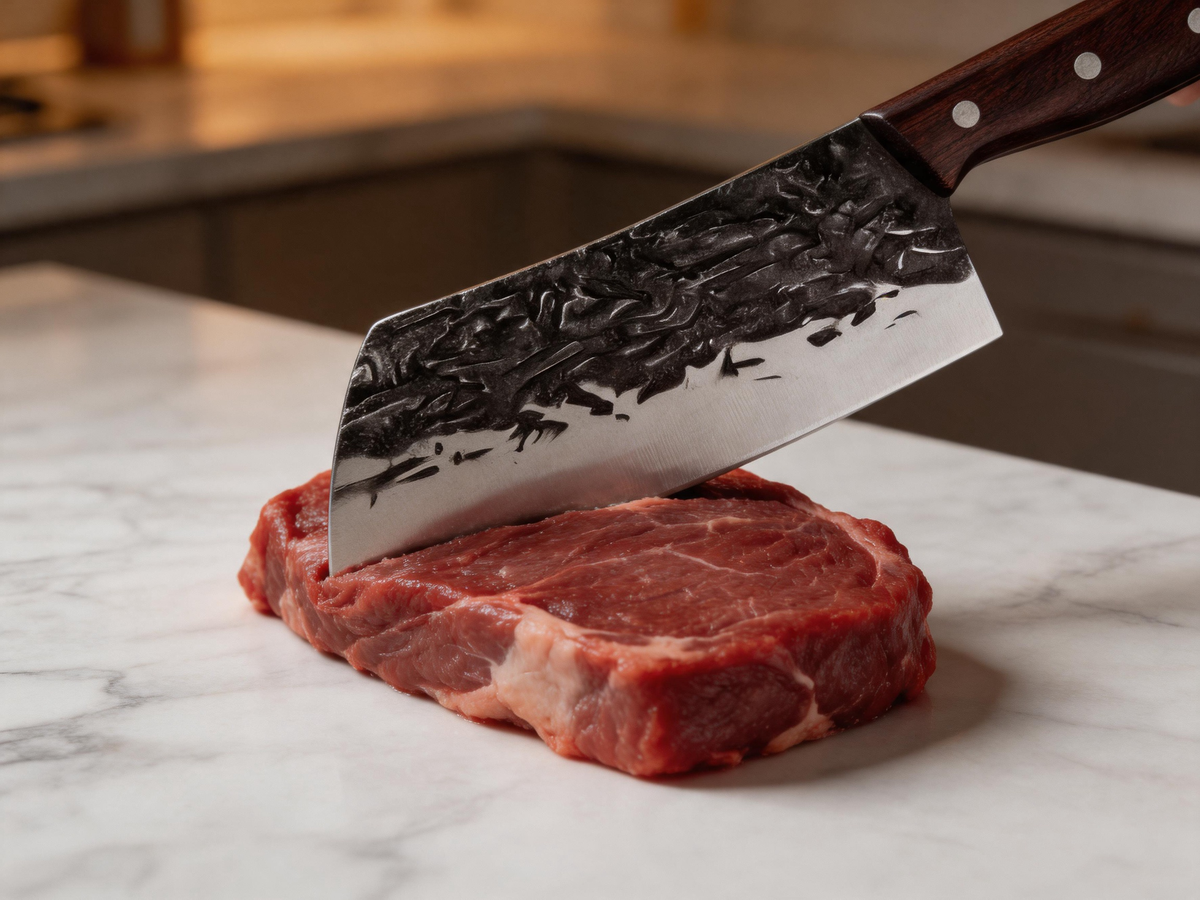 🔪 Chef Knife | High-Carbon Steel Kitchen | Cook Hammered Finish