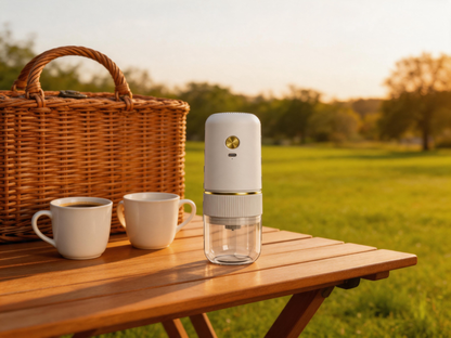☕ Coffee Grinder | Plastic Travel | Coffee Lover | Sleek Compact