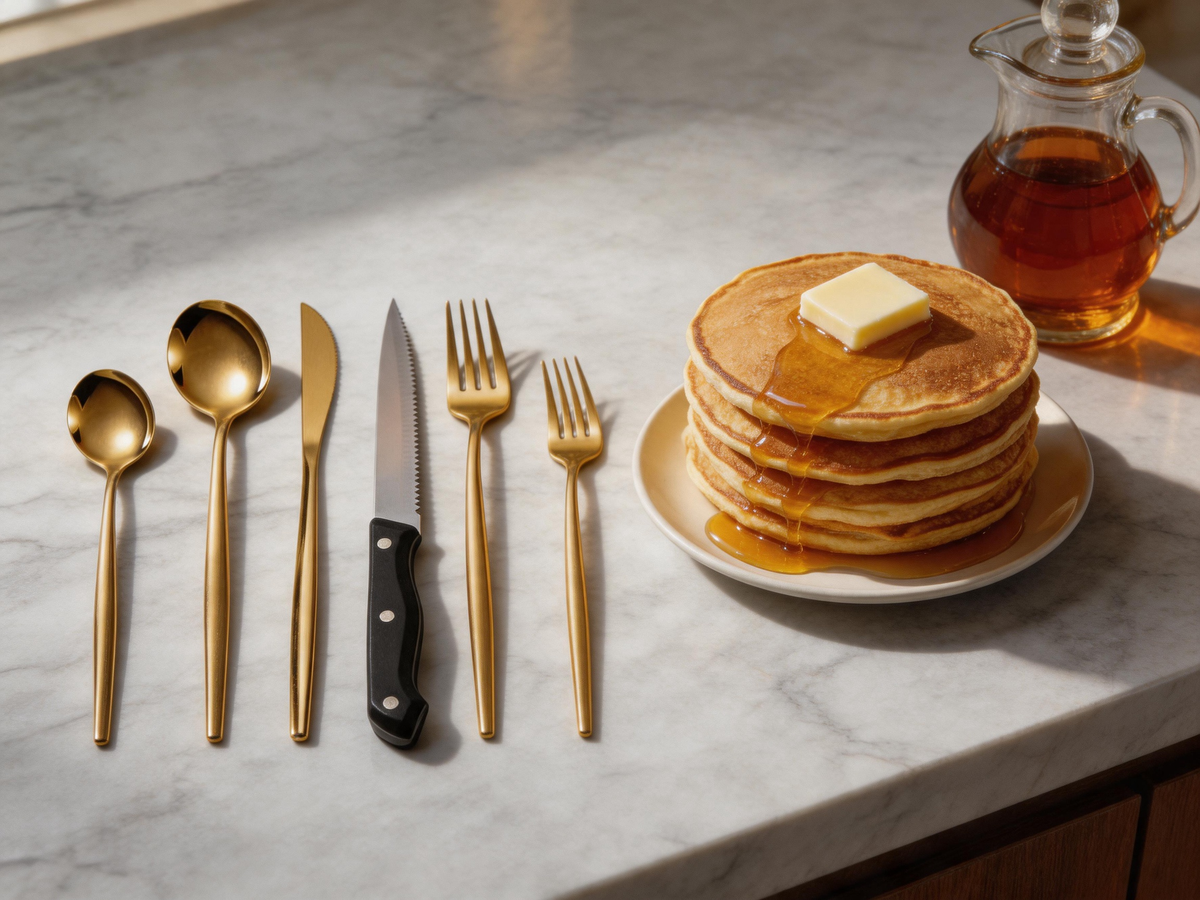 🍽️ Steak-Set | Stainless-Steel Dining Host Gift | Golden Six-Piece Elegance