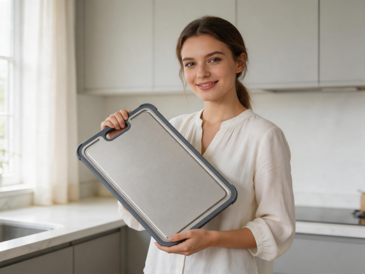 🔪 Cutting-Board | Stainless Steel Kitchen Prep | Home-Chef Modern Finish