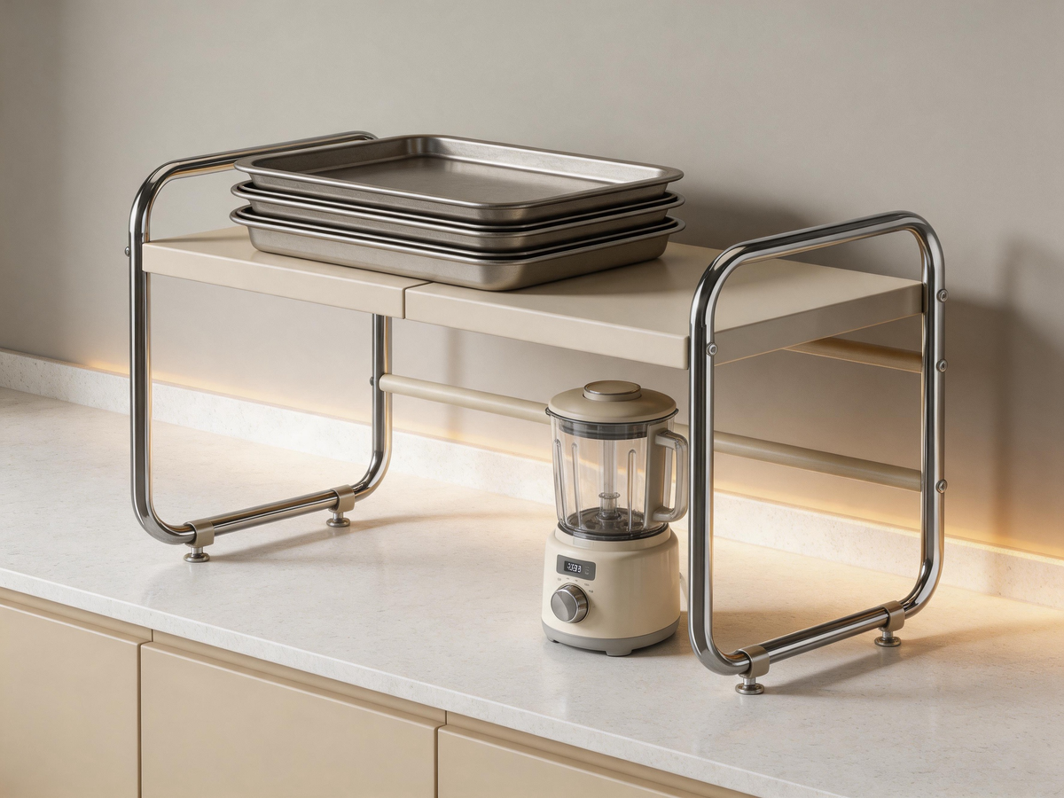 🏠 Kitchen Organizer | Metal Countertop Storage | Homeowner Expandable Design