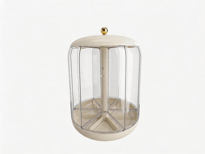 🌾 Grain Dispenser | Clear Plastic Pantry | Housewarming Six-Compartment Rotation