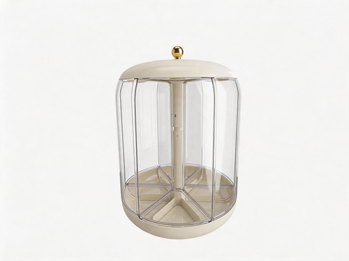 🌾 Grain Dispenser | Clear Plastic Pantry | Housewarming Six-Compartment Rotation