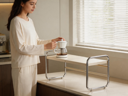 🏠 Kitchen Organizer | Metal Countertop Storage | Homeowner Expandable Design